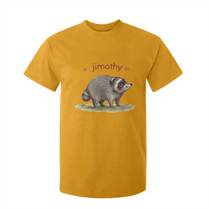 Cute Watercolor Viral Jimothy the Raccoon T Shirt For Kid Viral Seattle Trash Panda Meme TS02 Gold Print Your Wear