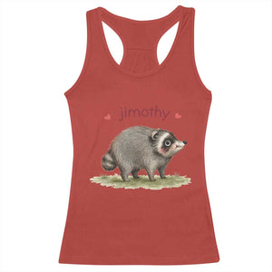 Cute Watercolor Viral Jimothy the Raccoon Racerback Tank Top Viral Seattle Trash Panda Meme TS02 Red Print Your Wear