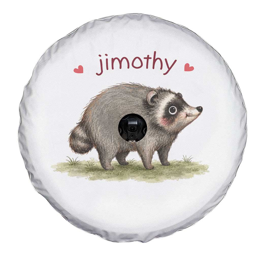 Cute Watercolor Viral Jimothy the Raccoon Spare Tire Cover Viral Seattle Trash Panda Meme TS02 Print Your Wear