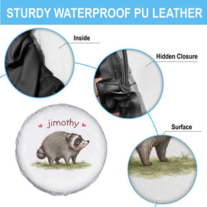 Cute Watercolor Viral Jimothy the Raccoon Spare Tire Cover Viral Seattle Trash Panda Meme TS02 Print Your Wear