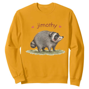 Cute Watercolor Viral Jimothy the Raccoon Sweatshirt Viral Seattle Trash Panda Meme TS02 Gold Print Your Wear