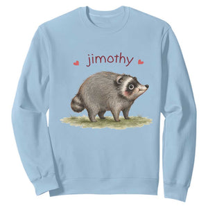 Cute Watercolor Viral Jimothy the Raccoon Sweatshirt Viral Seattle Trash Panda Meme TS02 Light Blue Print Your Wear