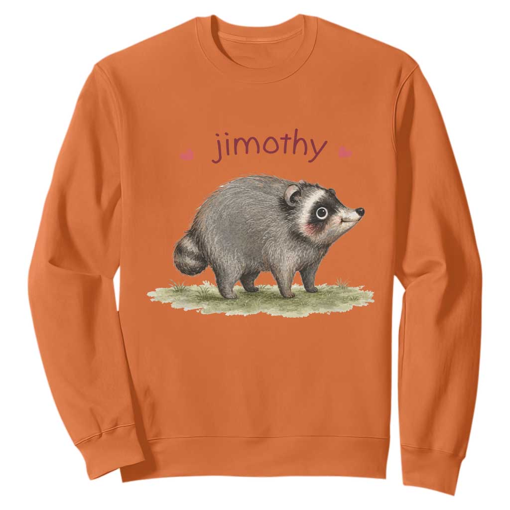 Cute Watercolor Viral Jimothy the Raccoon Sweatshirt Viral Seattle Trash Panda Meme TS02 Orange Print Your Wear