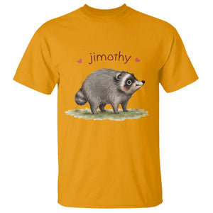 Cute Watercolor Viral Jimothy the Raccoon T Shirt Viral Seattle Trash Panda Meme TS02 Gold Print Your Wear