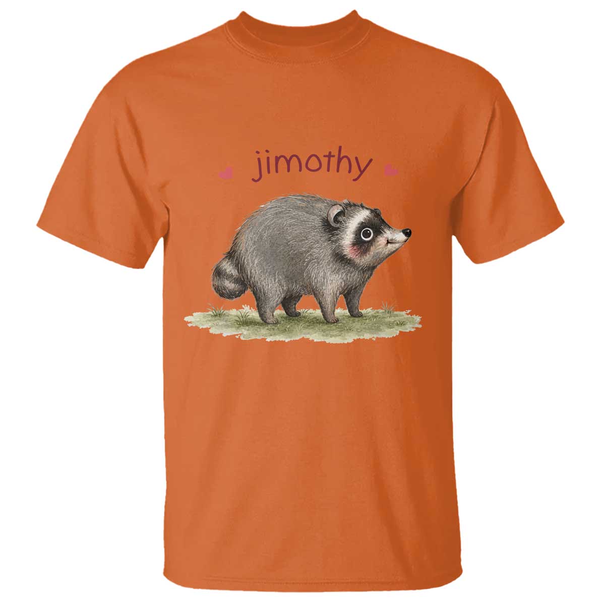 Cute Watercolor Viral Jimothy the Raccoon T Shirt Viral Seattle Trash Panda Meme TS02 Orange Print Your Wear