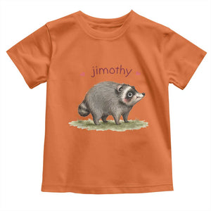 Cute Watercolor Viral Jimothy the Raccoon Toddler T Shirt Viral Seattle Trash Panda Meme TS02 Orange Print Your Wear