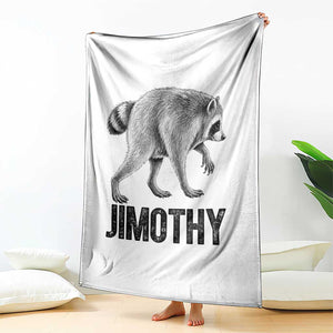 Viral Seattle Jimothy the Raccoon Throw Blanket Vintage Trash Panda Meme Graphic
