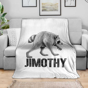 Viral Seattle Jimothy the Raccoon Throw Blanket Vintage Trash Panda Meme Graphic