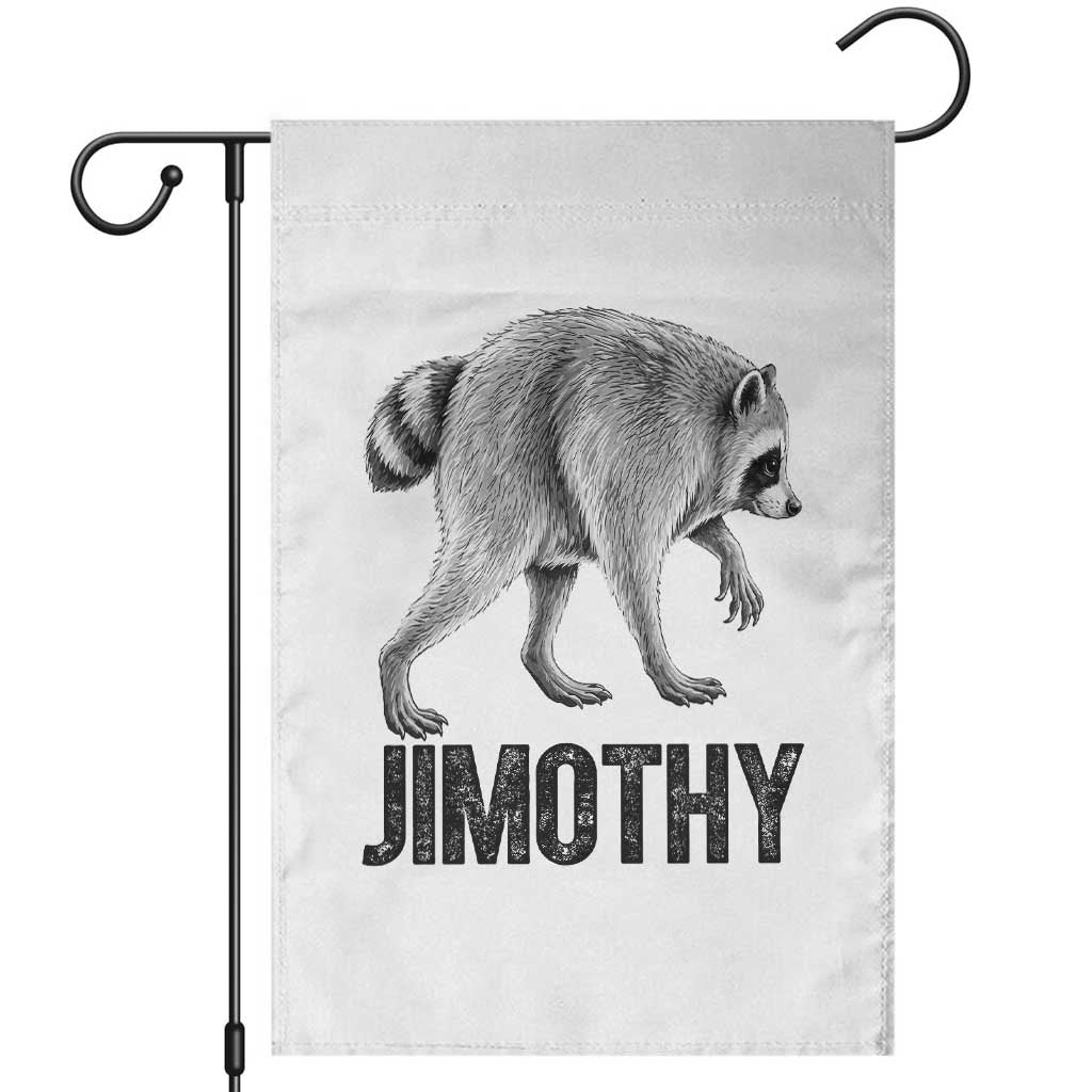 Viral Seattle Jimothy the Raccoon Garden Flag Vintage Trash Panda Meme Graphic TS02 White Print Your Wear