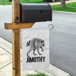 Viral Seattle Jimothy the Raccoon Garden Flag Vintage Trash Panda Meme Graphic