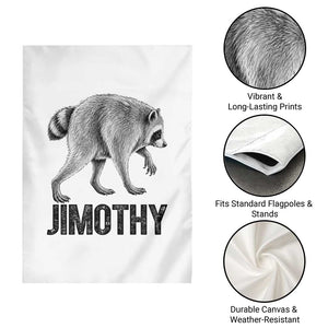 Viral Seattle Jimothy the Raccoon Garden Flag Vintage Trash Panda Meme Graphic