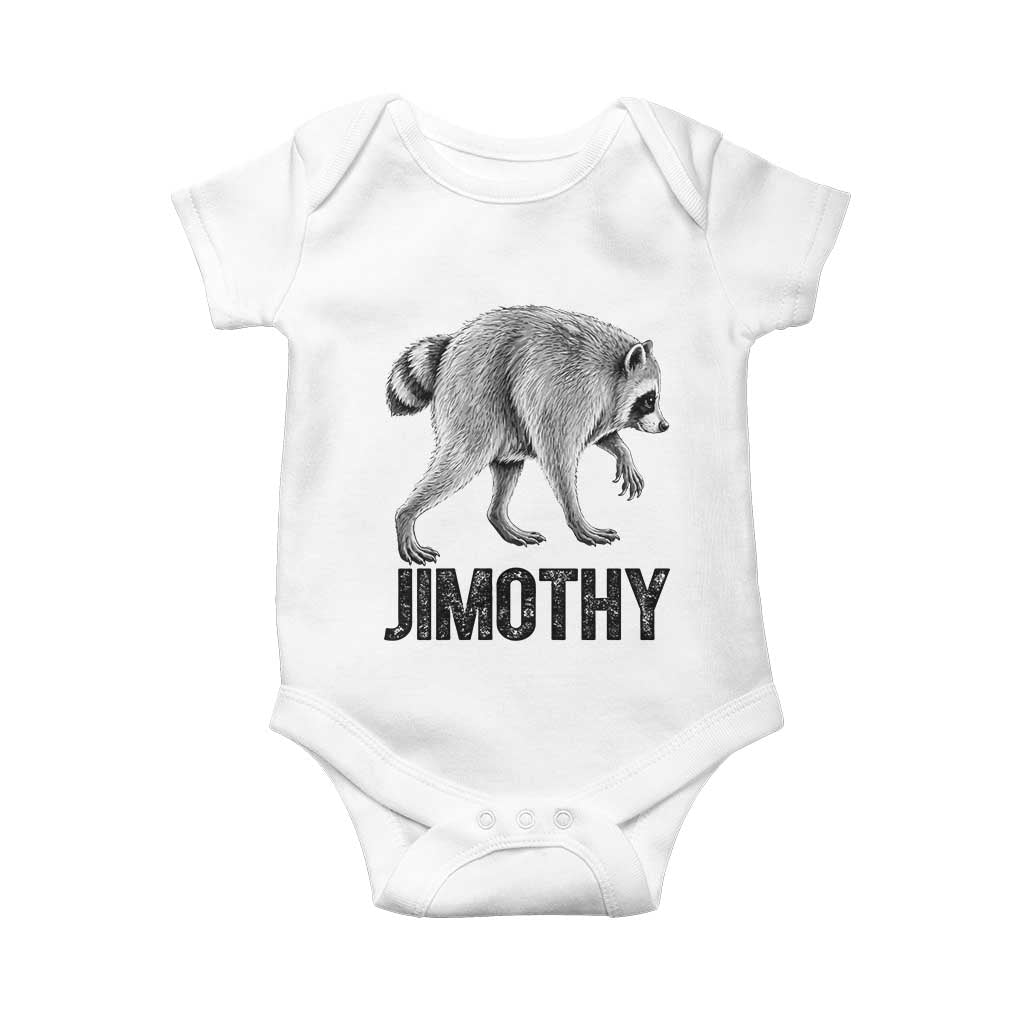 Viral Seattle Jimothy the Raccoon Baby Onesie Vintage Trash Panda Meme Graphic TS02 White Print Your Wear