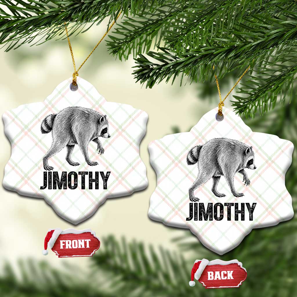 Viral Seattle Jimothy the Raccoon Ceramic Ornament Vintage Trash Panda Meme Graphic
