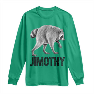 Viral Seattle Jimothy the Raccoon Long Sleeve Shirt Vintage Trash Panda Meme Graphic TS02 Irish Green Print Your Wear