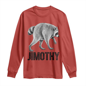 Viral Seattle Jimothy the Raccoon Long Sleeve Shirt Vintage Trash Panda Meme Graphic TS02 Red Print Your Wear