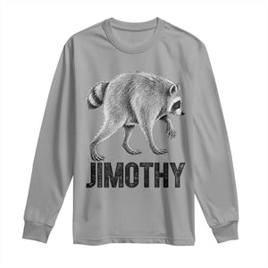 Viral Seattle Jimothy the Raccoon Long Sleeve Shirt Vintage Trash Panda Meme Graphic TS02 Sport Gray Print Your Wear