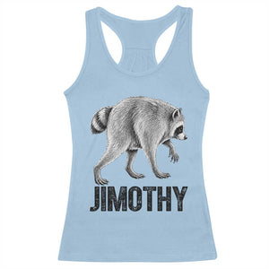 Viral Seattle Jimothy the Raccoon Racerback Tank Top Vintage Trash Panda Meme Graphic TS02 Light Blue Print Your Wear