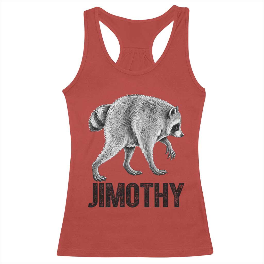 Viral Seattle Jimothy the Raccoon Racerback Tank Top Vintage Trash Panda Meme Graphic TS02 Red Print Your Wear