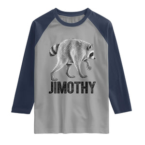 Viral Seattle Jimothy the Raccoon Raglan Shirt Vintage Trash Panda Meme Graphic