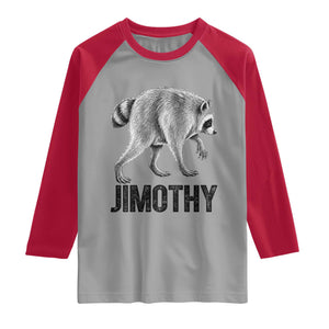 Viral Seattle Jimothy the Raccoon Raglan Shirt Vintage Trash Panda Meme Graphic