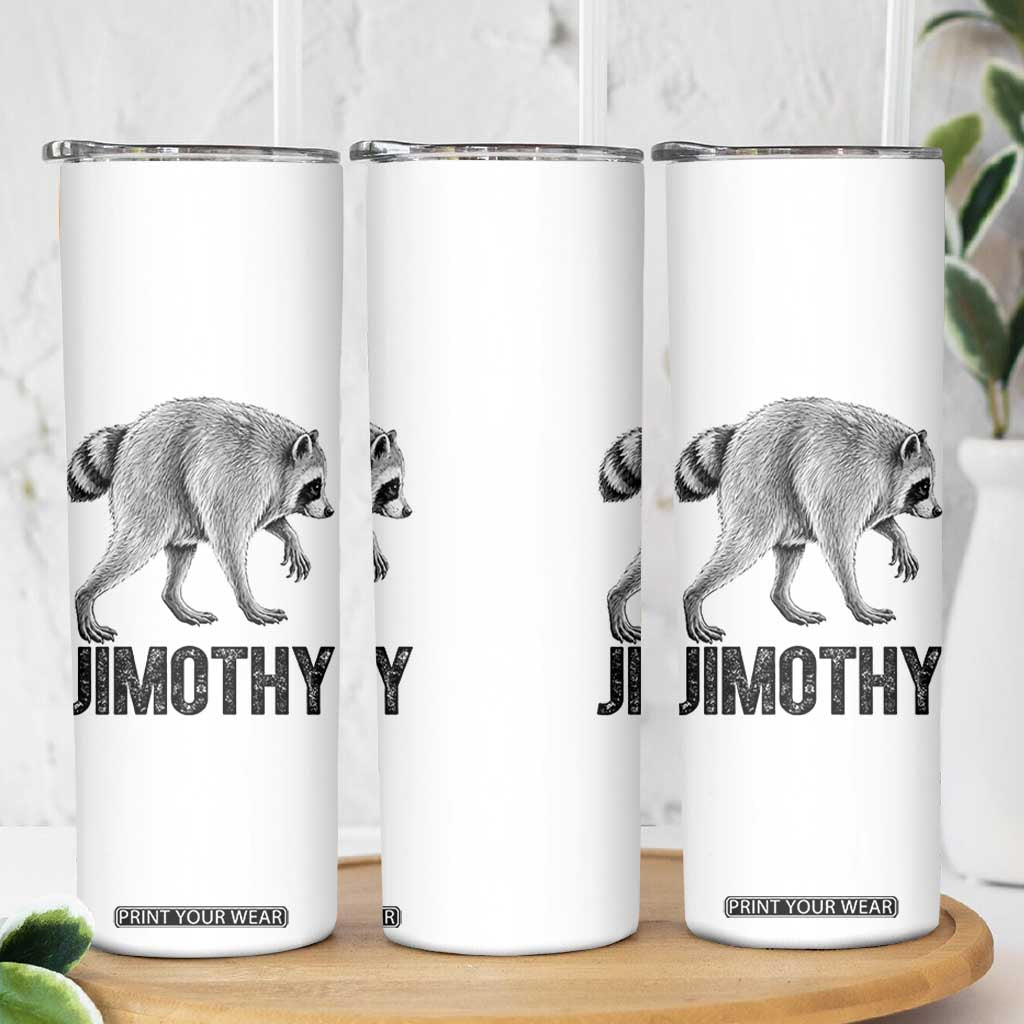Viral Seattle Jimothy the Raccoon Skinny Tumbler Vintage Trash Panda Meme Graphic