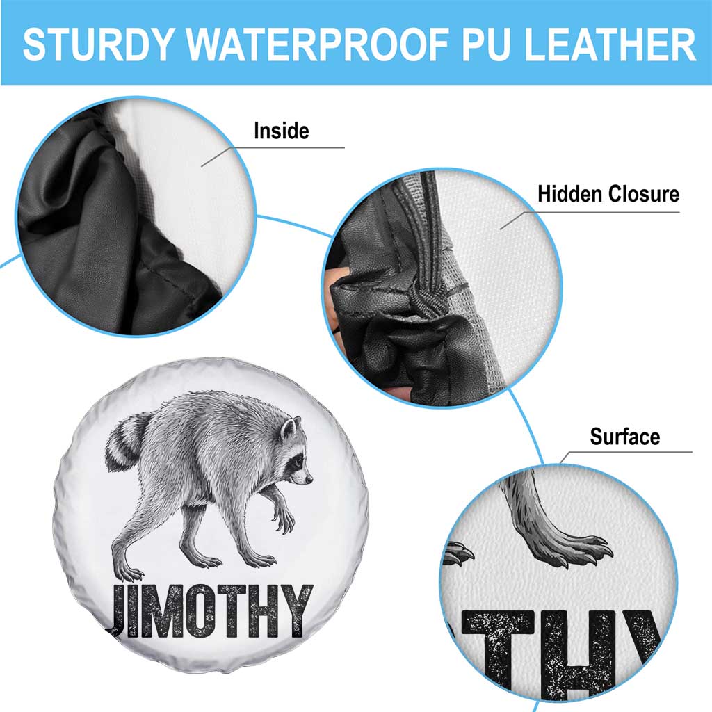 Viral Seattle Jimothy the Raccoon Spare Tire Cover Vintage Trash Panda Meme Graphic