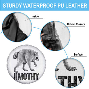 Viral Seattle Jimothy the Raccoon Spare Tire Cover Vintage Trash Panda Meme Graphic