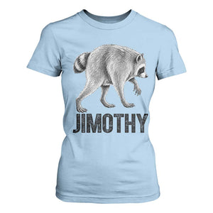 Viral Seattle Jimothy the Raccoon T Shirt For Women Vintage Trash Panda Meme Graphic TS02 Light Blue Print Your Wear