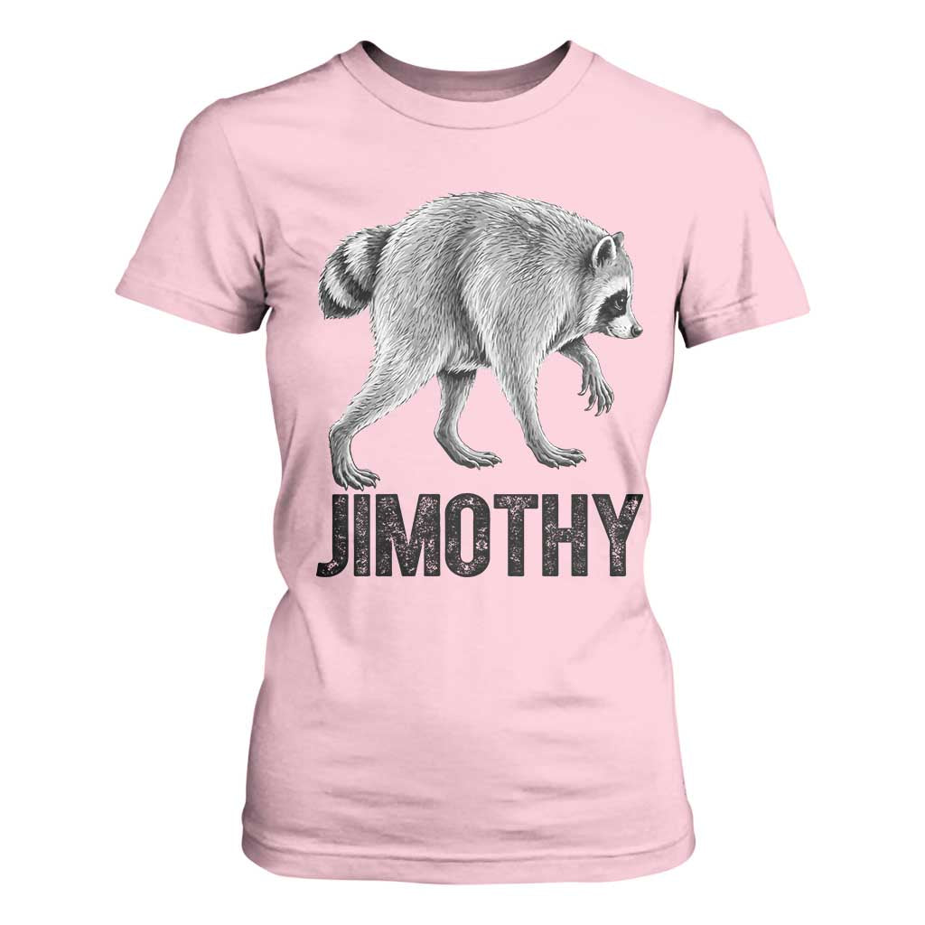 Viral Seattle Jimothy the Raccoon T Shirt For Women Vintage Trash Panda Meme Graphic TS02 Light Pink Print Your Wear