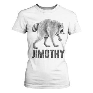 Viral Seattle Jimothy the Raccoon T Shirt For Women Vintage Trash Panda Meme Graphic TS02 White Print Your Wear