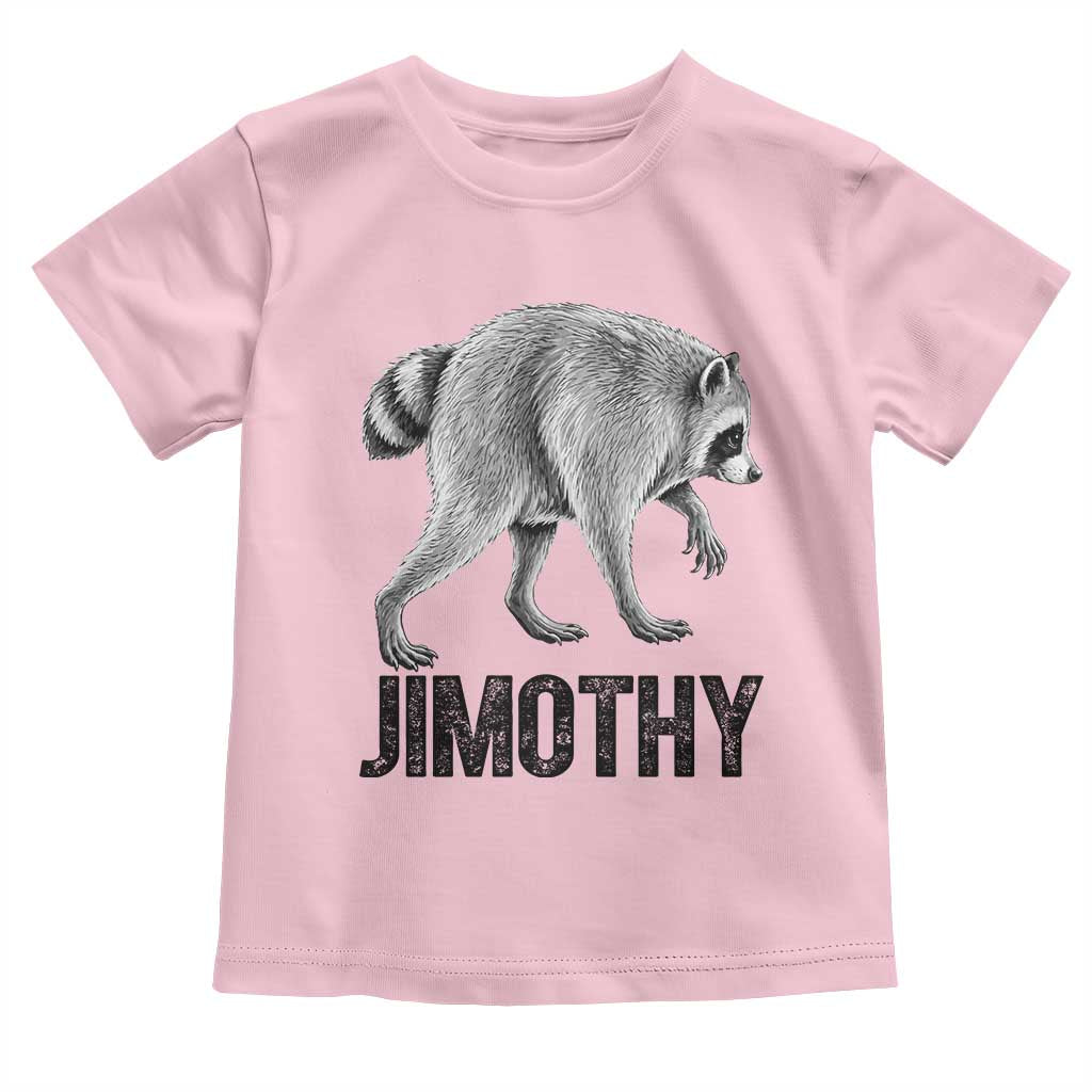 Viral Seattle Jimothy the Raccoon Toddler T Shirt Vintage Trash Panda Meme Graphic TS02 Light Pink Print Your Wear