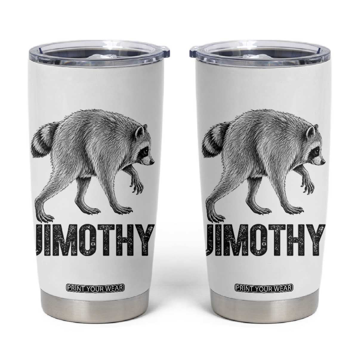 Viral Seattle Jimothy the Raccoon Tumbler Cup Vintage Trash Panda Meme Graphic