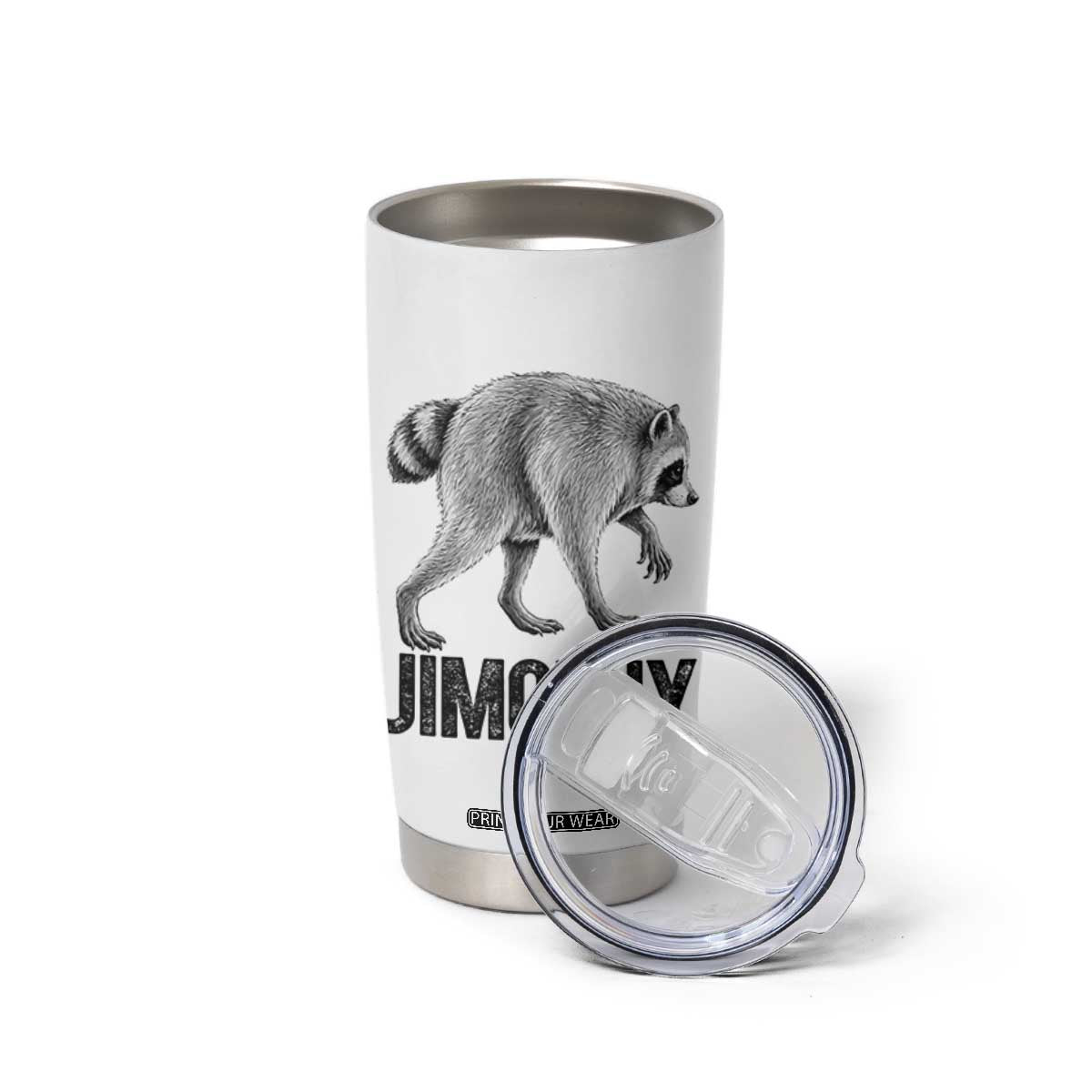 Viral Seattle Jimothy the Raccoon Tumbler Cup Vintage Trash Panda Meme Graphic