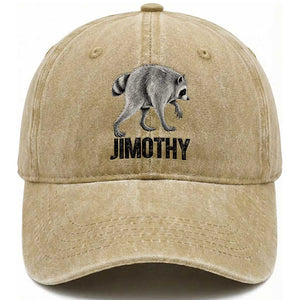 Viral Seattle Jimothy the Raccoon Washed Cotton Baseball Cap Vintage Trash Panda Meme Graphic TS02 Print Your Wear