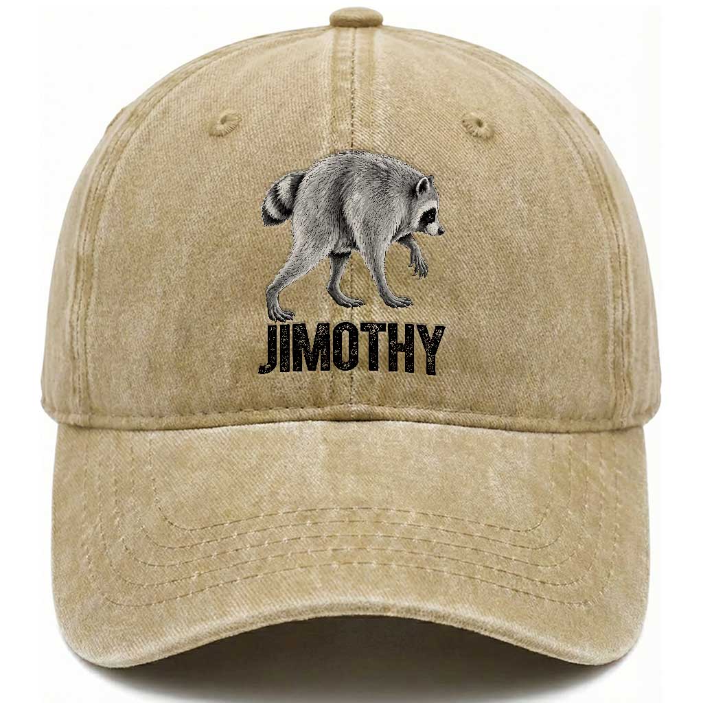 Viral Seattle Jimothy the Raccoon Washed Cotton Baseball Cap Vintage Trash Panda Meme Graphic TS02 Print Your Wear