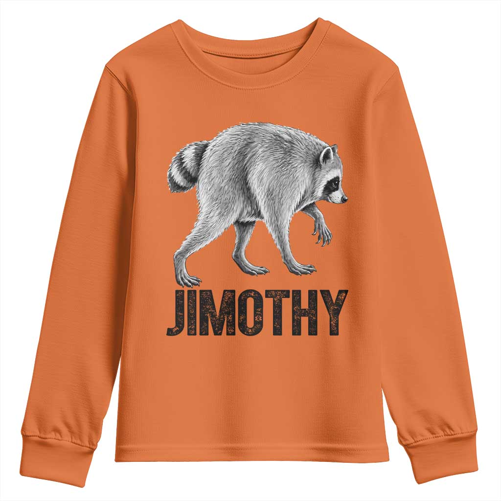 Viral Seattle Jimothy the Raccoon Youth Sweatshirt Vintage Trash Panda Meme Graphic TS02 Orange Print Your Wear