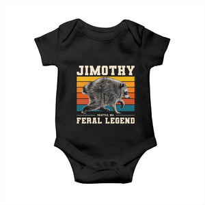 Jimothy from Seattle WA Feral Legend Raccoon Baby Onesie Viral Trash Panda Retro Sunset Strip Graphic TS02 Black Print Your Wear