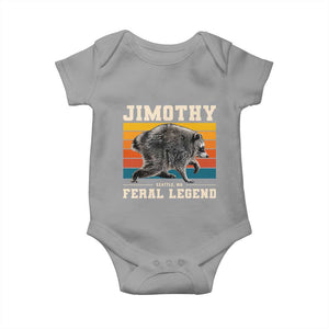 Jimothy from Seattle WA Feral Legend Raccoon Baby Onesie Viral Trash Panda Retro Sunset Strip Graphic TS02 Sport Gray Print Your Wear