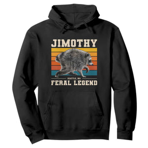 Jimothy from Seattle WA Feral Legend Raccoon Hoodie Viral Trash Panda Retro Sunset Strip Graphic TS02 Black Print Your Wear
