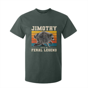 Jimothy from Seattle WA Feral Legend Raccoon T Shirt For Kid Viral Trash Panda Retro Sunset Strip Graphic TS02 Dark Forest Green Print Your Wear