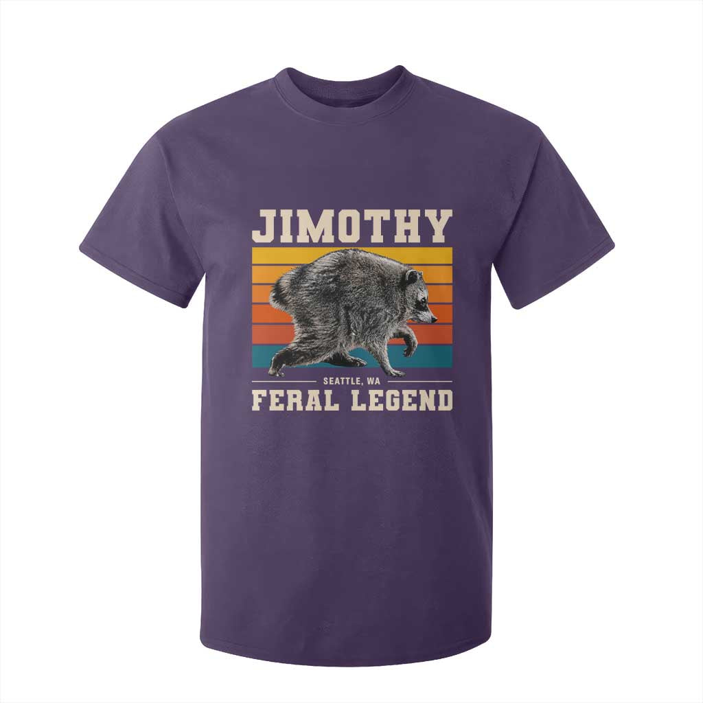 Jimothy from Seattle WA Feral Legend Raccoon T Shirt For Kid Viral Trash Panda Retro Sunset Strip Graphic TS02 Purple Print Your Wear