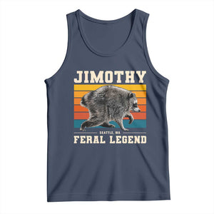 Jimothy from Seattle WA Feral Legend Raccoon Tank Top Viral Trash Panda Retro Sunset Strip Graphic