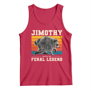 Jimothy from Seattle WA Feral Legend Raccoon Tank Top Viral Trash Panda Retro Sunset Strip Graphic