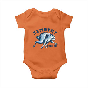 Rock On Jimothy the Raccoon Blue Graphic Baby Onesie Vintage Viral Seattle Trash Panda TS02 Orange Print Your Wear