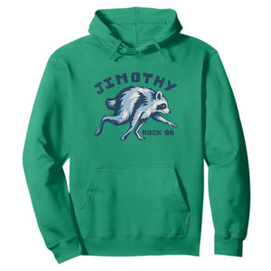 Rock On Jimothy the Raccoon Blue Graphic Hoodie Vintage Viral Seattle Trash Panda TS02 Irish Green Print Your Wear