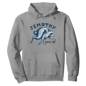 Rock On Jimothy the Raccoon Blue Graphic Hoodie Vintage Viral Seattle Trash Panda TS02 Sport Gray Print Your Wear