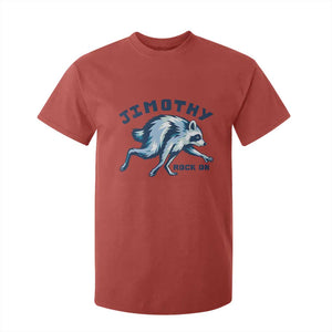 Rock On Jimothy the Raccoon Blue Graphic T Shirt For Kid Vintage Viral Seattle Trash Panda TS02 Red Print Your Wear