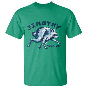 Rock On Jimothy the Raccoon Blue Graphic T Shirt Vintage Viral Seattle Trash Panda TS02 Irish Green Print Your Wear
