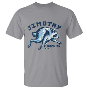 Rock On Jimothy the Raccoon Blue Graphic T Shirt Vintage Viral Seattle Trash Panda TS02 Sport Gray Print Your Wear