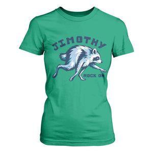Rock On Jimothy the Raccoon Blue Graphic T Shirt For Women Vintage Viral Seattle Trash Panda TS02 Irish Green Print Your Wear